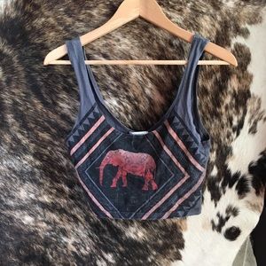 Elephant crop top